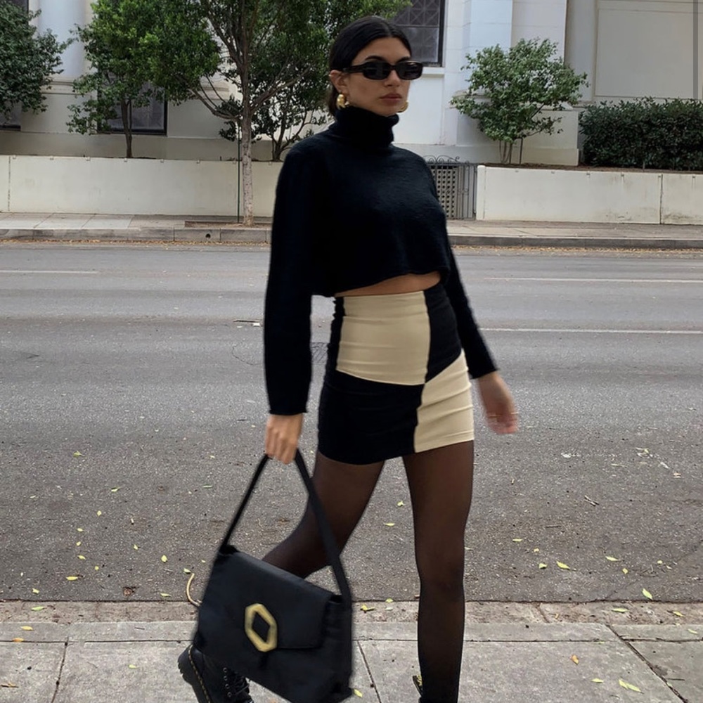 Color block Mini skirt
